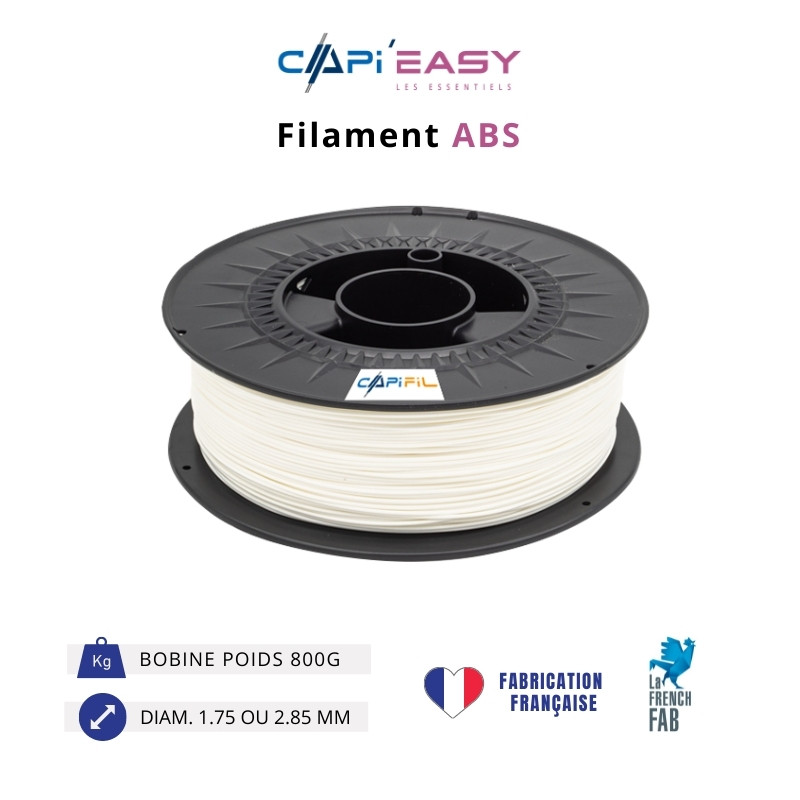 Filament ABS Optimus® blanc (RAL 9003) 1.75mm