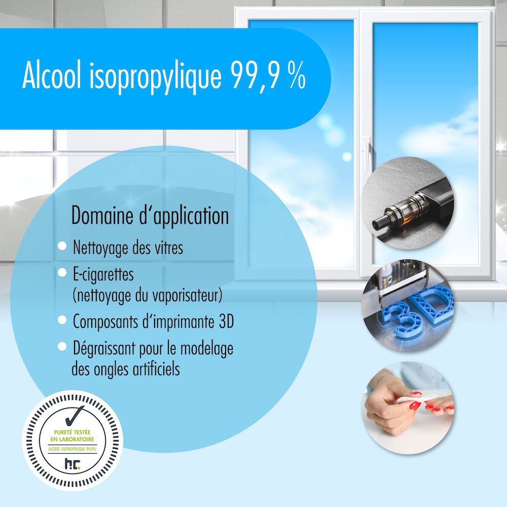 IPA Alcool Isopropylique 99.9% 1L