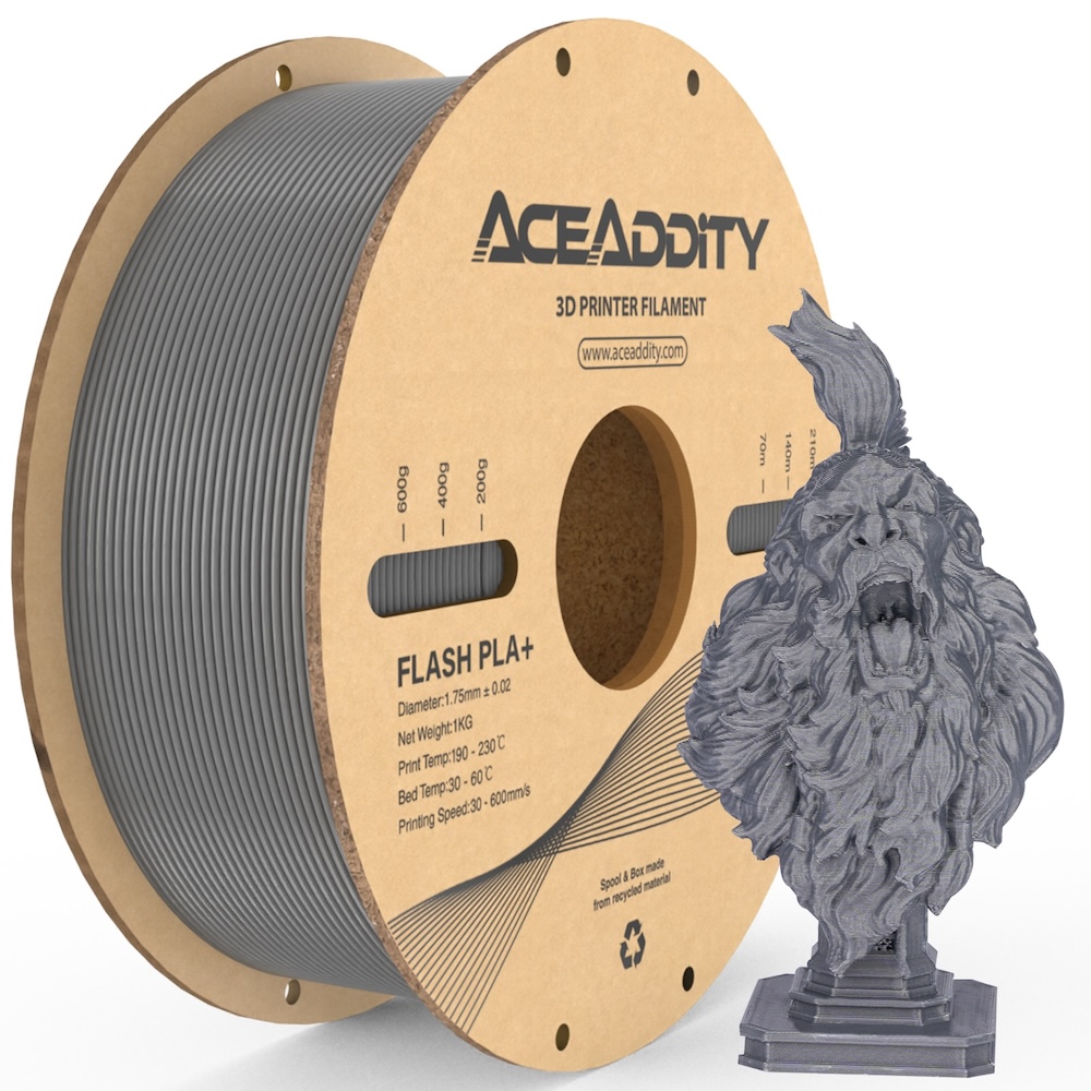 Filament 3D PLA Métallisé Argent 1.75mm 500g - Grossiste 3D